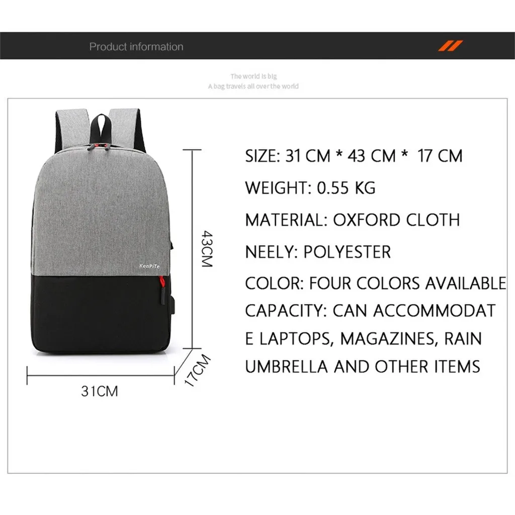 Aelicy, мужские деловые рюкзаки для ноутбука, usb зарядка, рюкзак с защитой от кражи, мужской рюкзак для путешествий, водонепроницаемые школьные сумки для мужчин, Mochila