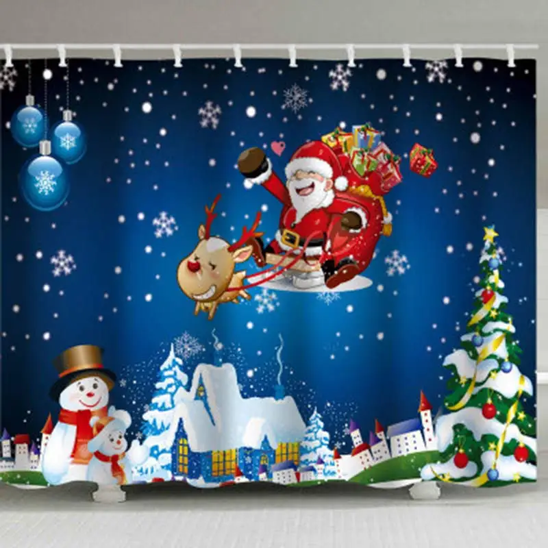 Рождественский душ фестиваль Санта Клаус украшения фон цветок гобелен Тип