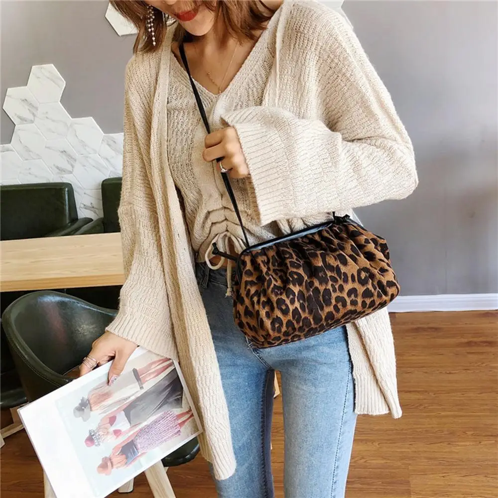 Женская модная плиссированная сумка мессенджер в форме облака на плечо женская