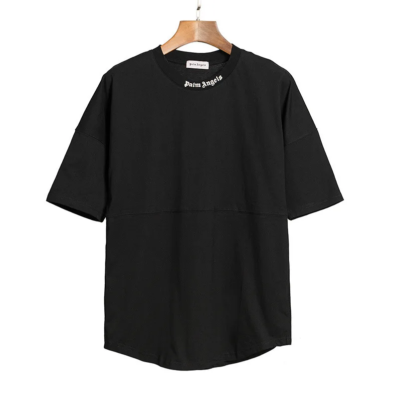 

Palm Angels back letters bat sleeves drop shoulder men and women couples short sleeve T-shirt wholesale