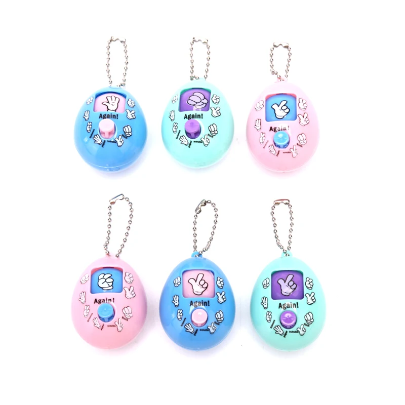 

Mixed Family Games Keychain Rock Paper Scissors Play Toy Macaron Colors Round Egg Keychain Party Interactive Toy