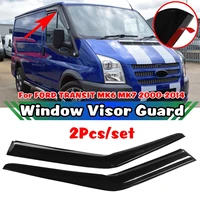 2pcs black tinted car side window visor guard vent awnings shelters rain guard cover trim for ford for transit mk6 mk7 2000 2014