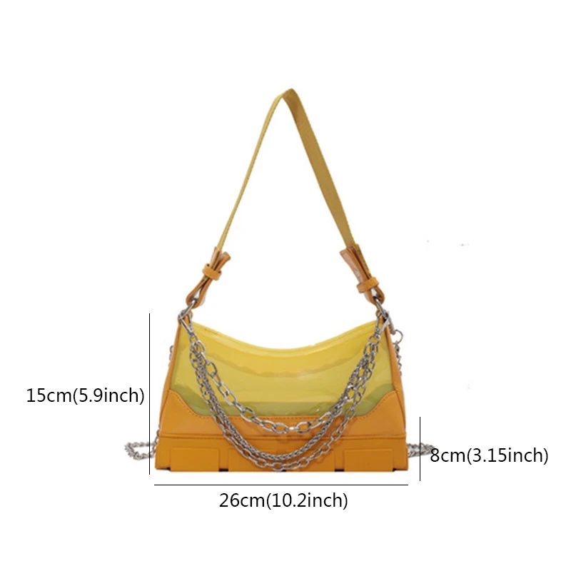 

Summer Transparent Sole Women's Shoulder Messenger Bag Pvc Jelly Women Bags Designer Shoulder Bag