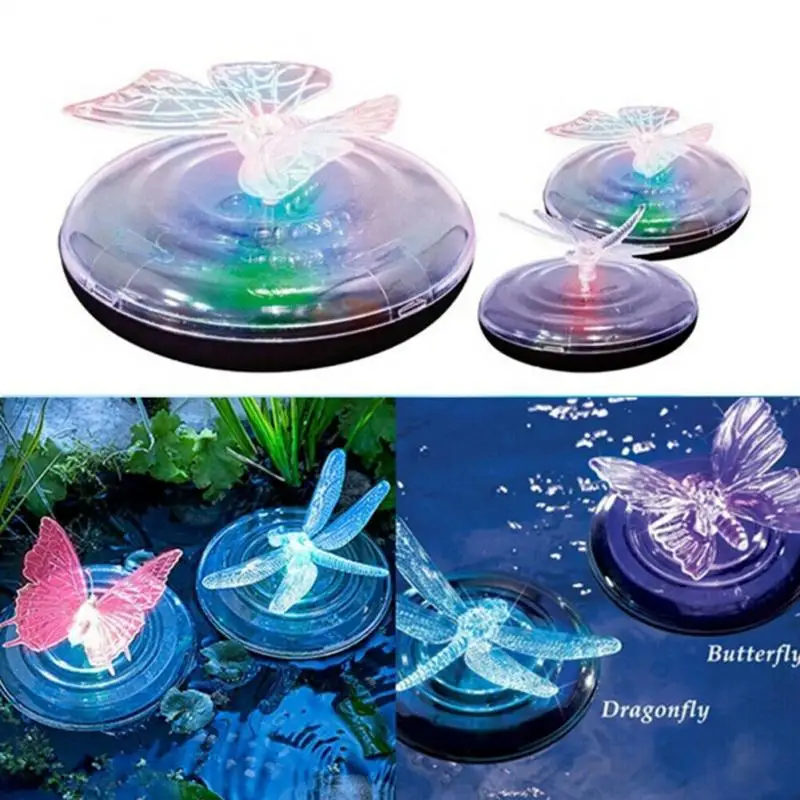 

Solar LED Float Lamp LED Butterfly & Dragonfly Floating Fountain Pond Garden Light Decor Swimming Fountain Pool Water Lights