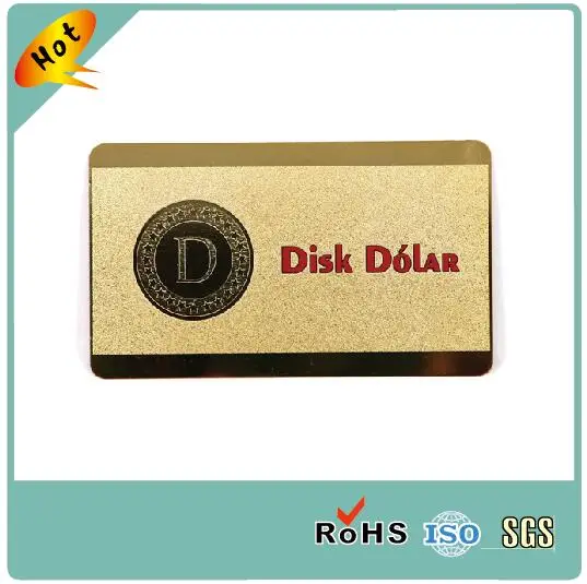 Custom stainless steel gold plated engrave metal business card