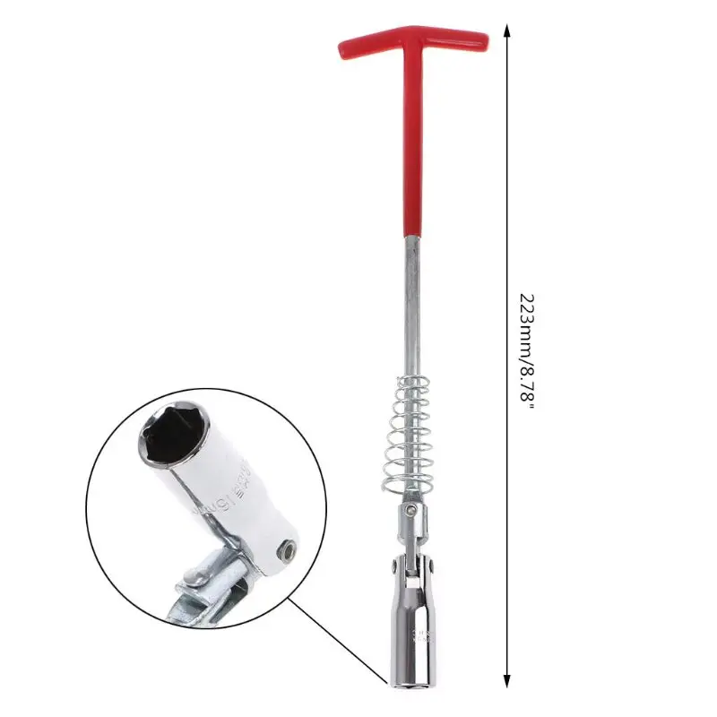 

16mm/0.6" Spark Plug Removal Tool T-Bar T-Handle Flexible Spanner Socket Wrench