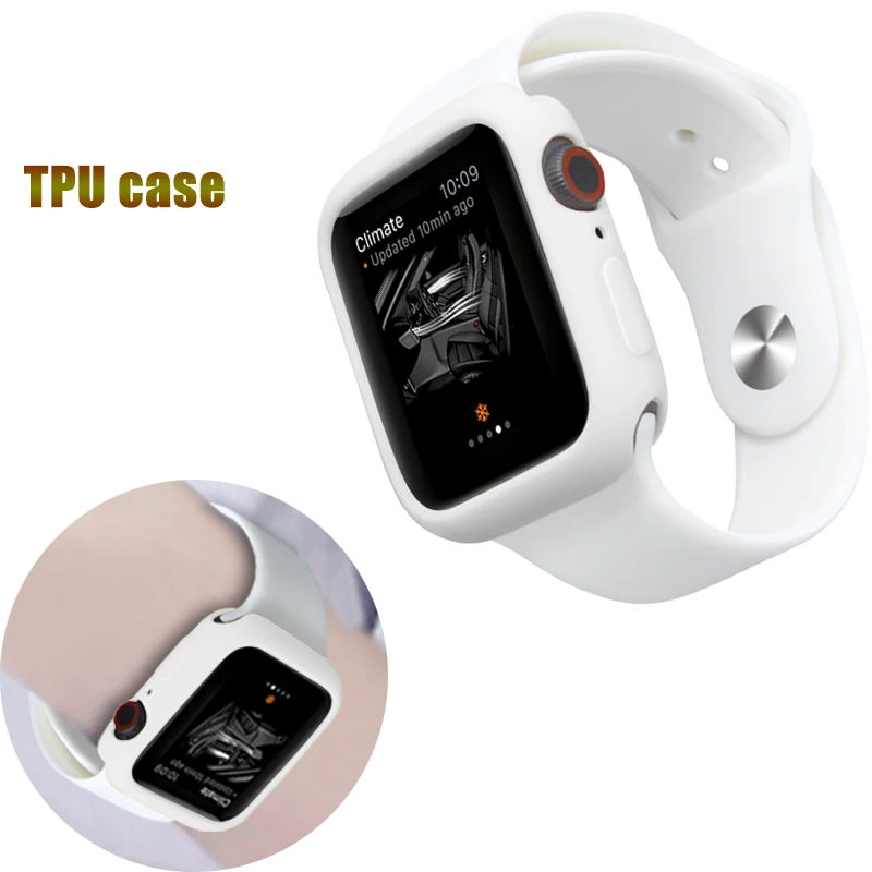 Ремешок для Apple Watch 4, 5, ремешок 44 мм, 40 мм, 3 iWatch, ремешок 42 мм, 38 мм, бампер, защита экрана, устойчивый к царапинам, ударопрочный чехол-крышка
