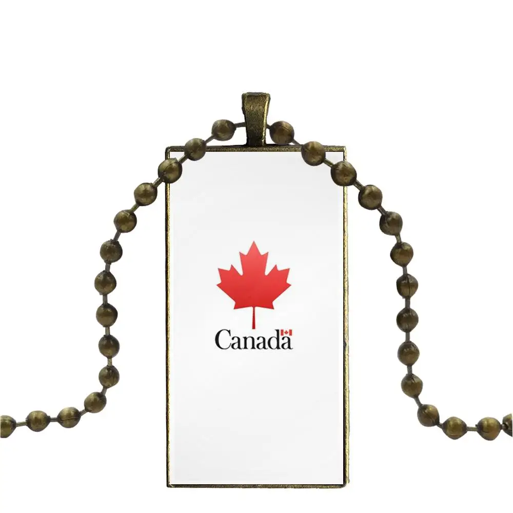 Канадский национальный флаг эмблема кленовый лист для свадьбы модный стеклянный