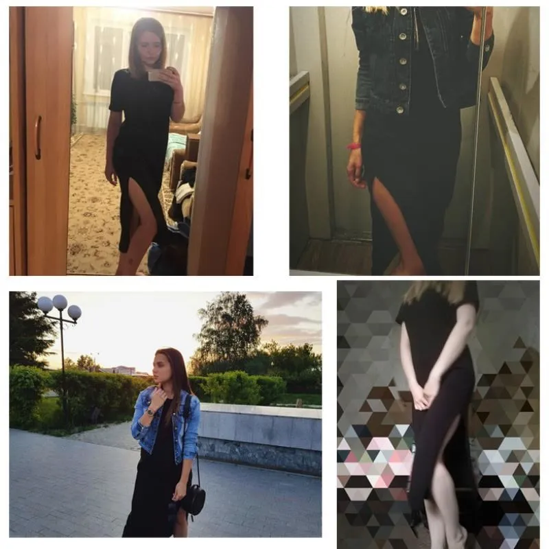 Платье-футболка макси для женщин зимнее рождественское праздничное сексуальное