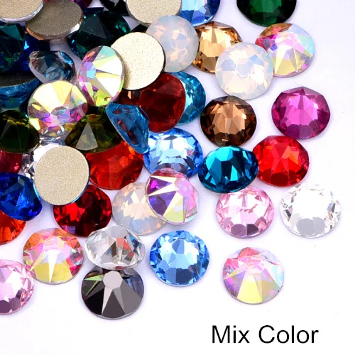 Mix Color SS16 144 шт. 2088 Одежда высшего качества прозрачный арт для ногтей со стразами с 16 украшения для ногтей блестящее Стекло Стразы, не требующие горячего крепления H0913 - Цвет: Mix Color
