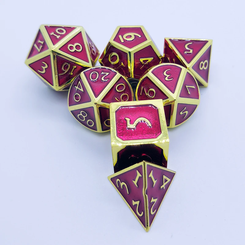 7 шт. металлические игральные кости dnd ролевые для подземелья и драконов рпг-игры