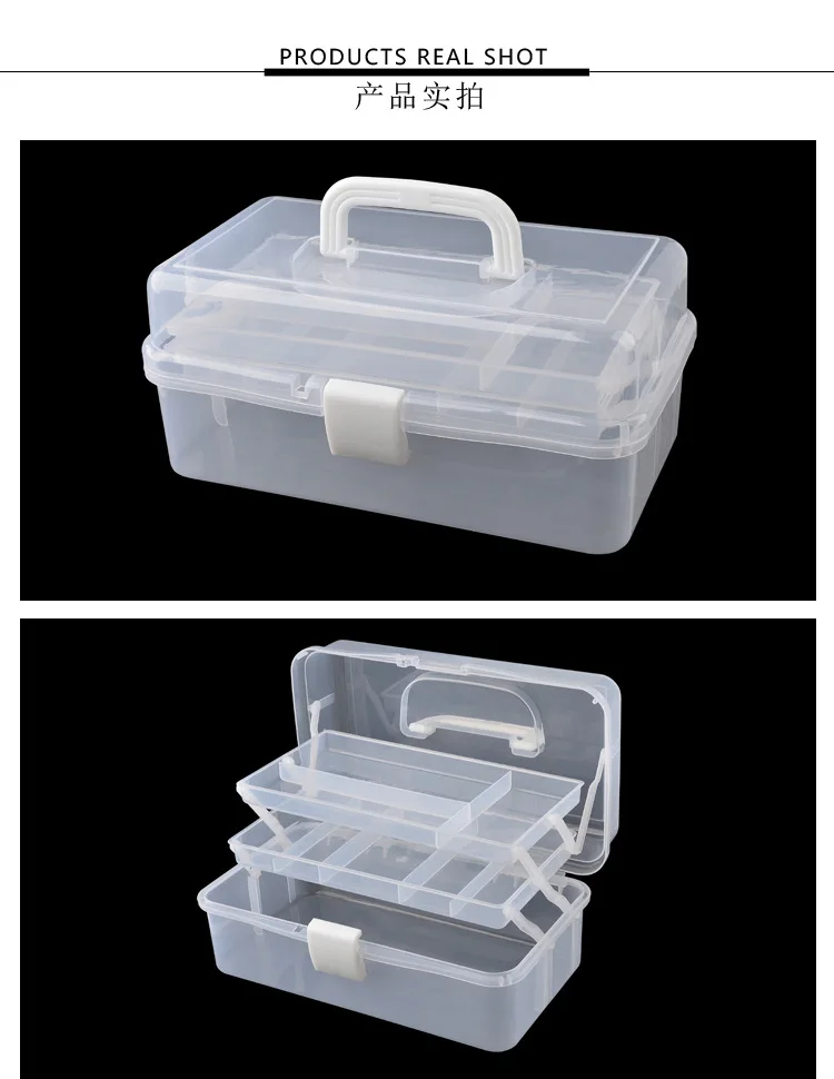 

Slot Transparent Plastic Storage Box Diamond Painting Accessories Tool Nail Art Rhinestone Bead Storage Box