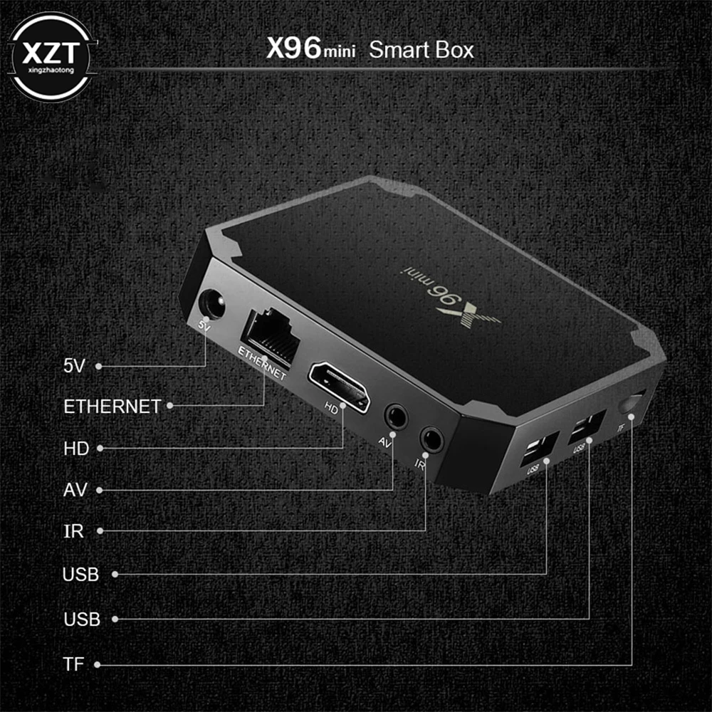 X96 мини ТВ коробка Android 9 0 Смарт Box Amlogic S905W 4 ядра 64bit 1/2 ГБ + 8/16GB 100M 2 4G WiFi медиаплеер