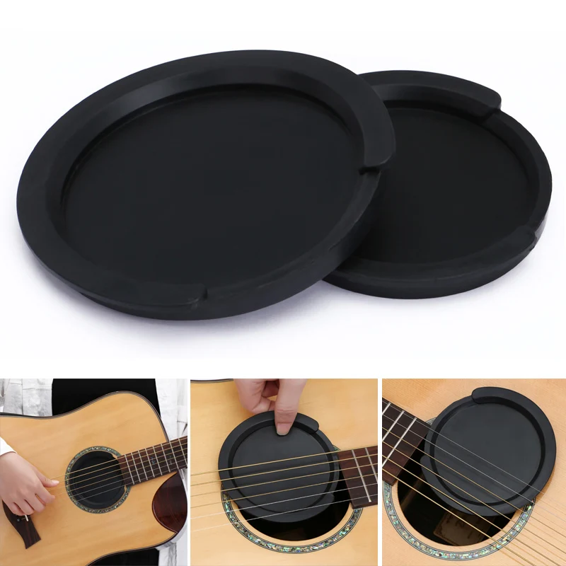 

2pcs Silicone Guitar Sound Hole Cover Noise Reduction Sound Buffer Plug Universal Guitar Accessory EDF88