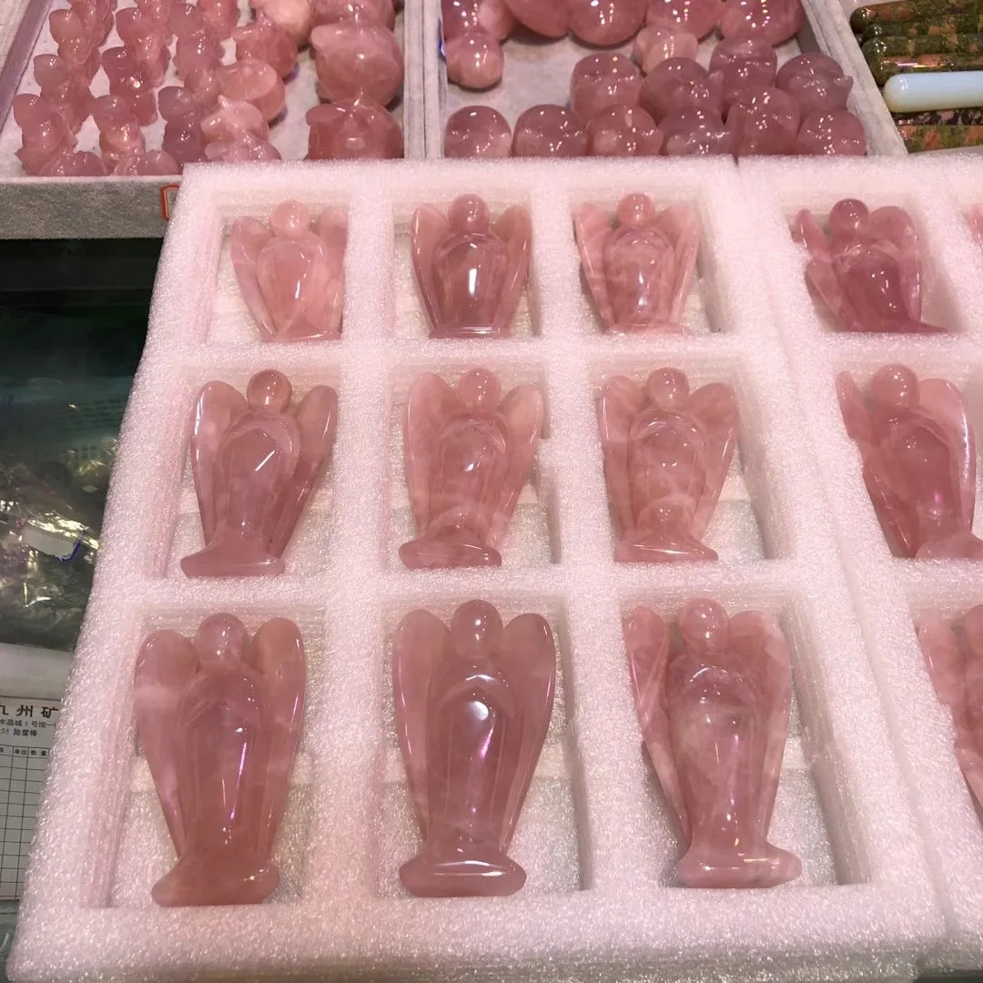 

Natural powder crystal guardian angel healing gem home decoration study decoration craft gift