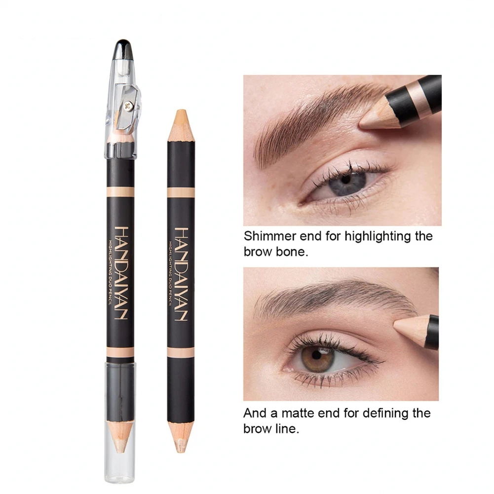 

1Pcs Double-end Highlighting Duo Pencil Matte and Shimmer Brow Highlighter Pencil Eyebrow Contour Stick
