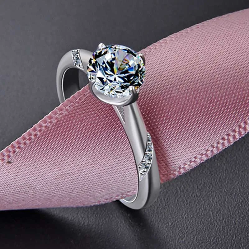 Bague Ringen кольца для женщин Стерлинговое Серебро 925 Мода классический темперамент Свадьба Помолвка подарки на день Святого Валентина высокое качество