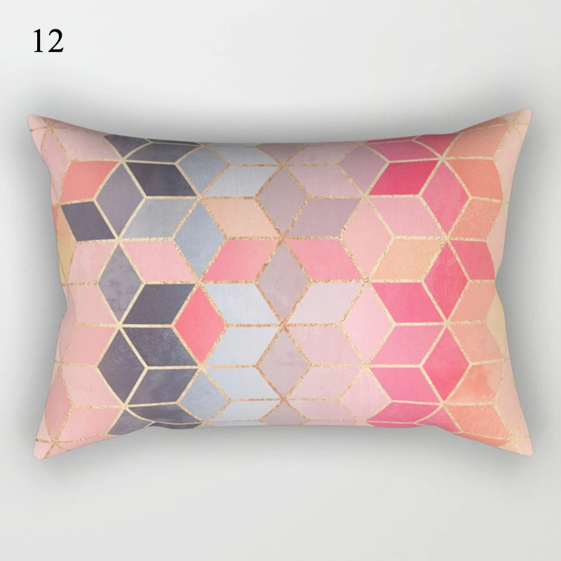 Новинка 20019 мягкая бархатная наволочка с геометрическим рисунком 30x50 см