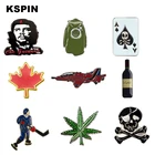 Че Гевара винно бутылка череп металлические значки для одежды милые значки милые булавки и броши