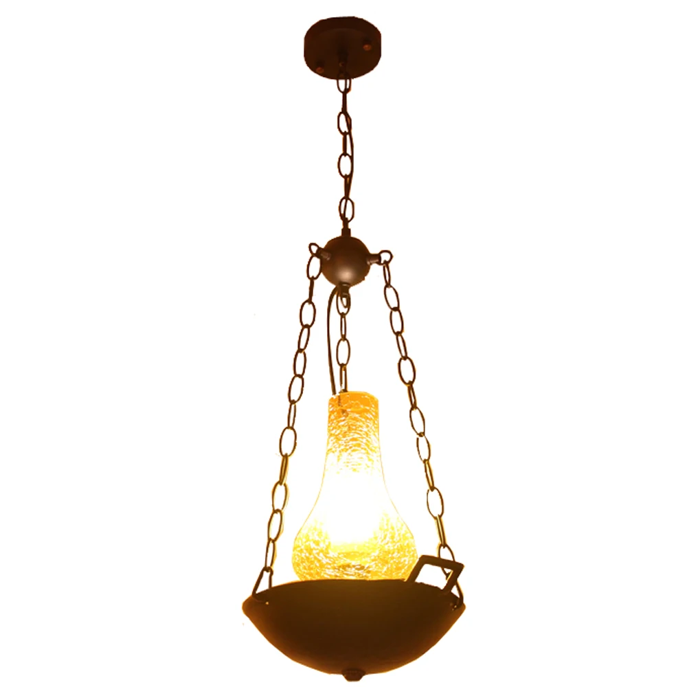 Винтажный Бронзовый железный керосиновый подвесной светильник для лестницы