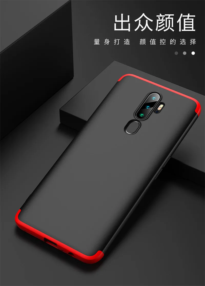 Чехол Oppo A5 2020 A11X A52020 360 градусов полное покрытие защищенный Матовый Жесткий чехол