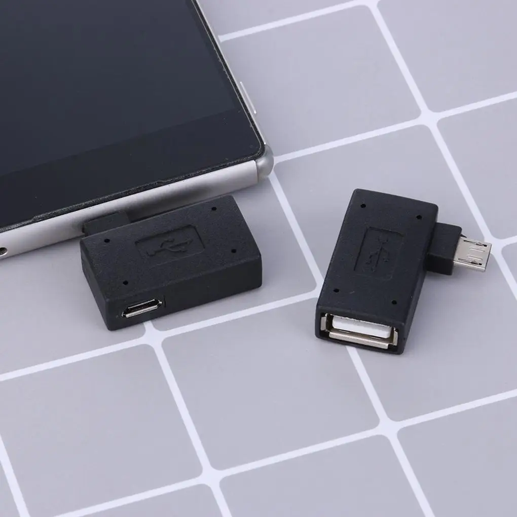 2шт 90 Degreen Android телефон U диск Мышь Клавиатура OTG кабель адаптер USB Женский к Мини