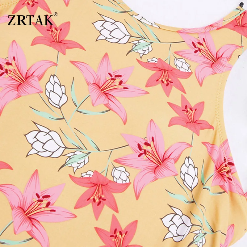 Zrtak Print Bandage Swimsuit Female 2019 Open Black Swimwear Women Bathing Suit White Summer Swim One Piece | Спорт и развлечения