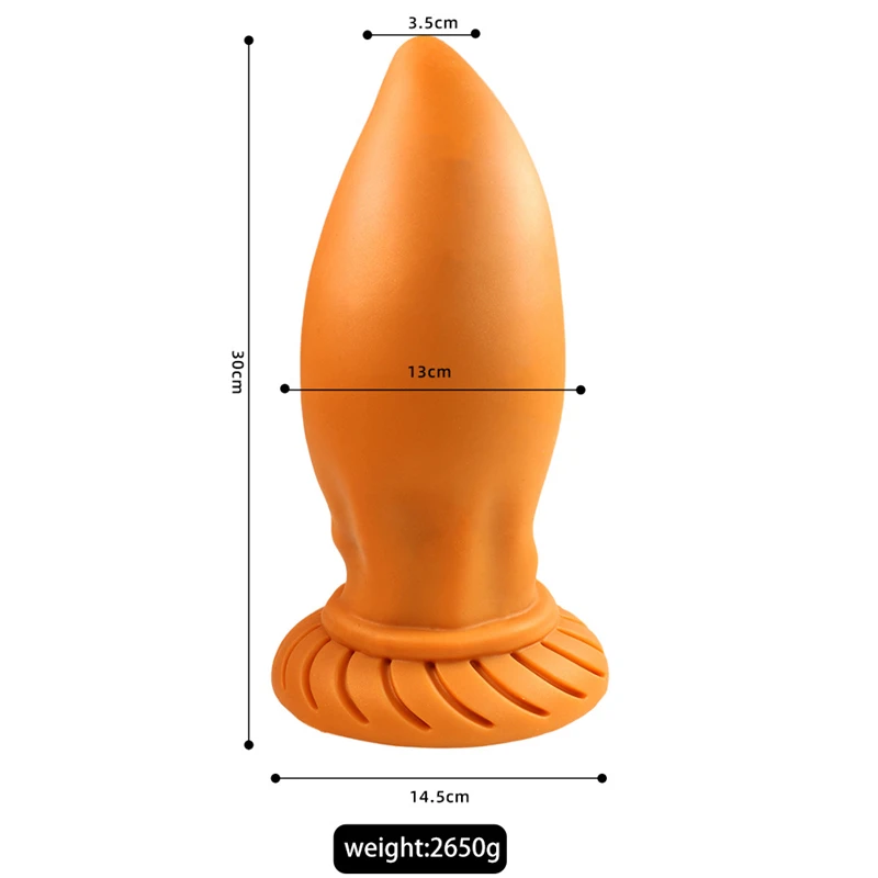 Анальная пробка супер-огромная с бисером стимулятор расширения ануса массаж