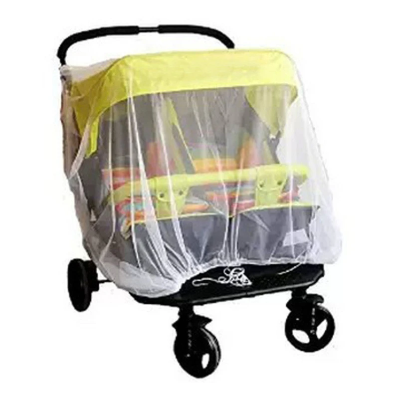 

Newborn twin Stroller Mosquito Net For Twins Baby Buggy Pram Protector Fly Midge Insect Bug Cover Infants Twin Pushchair Net