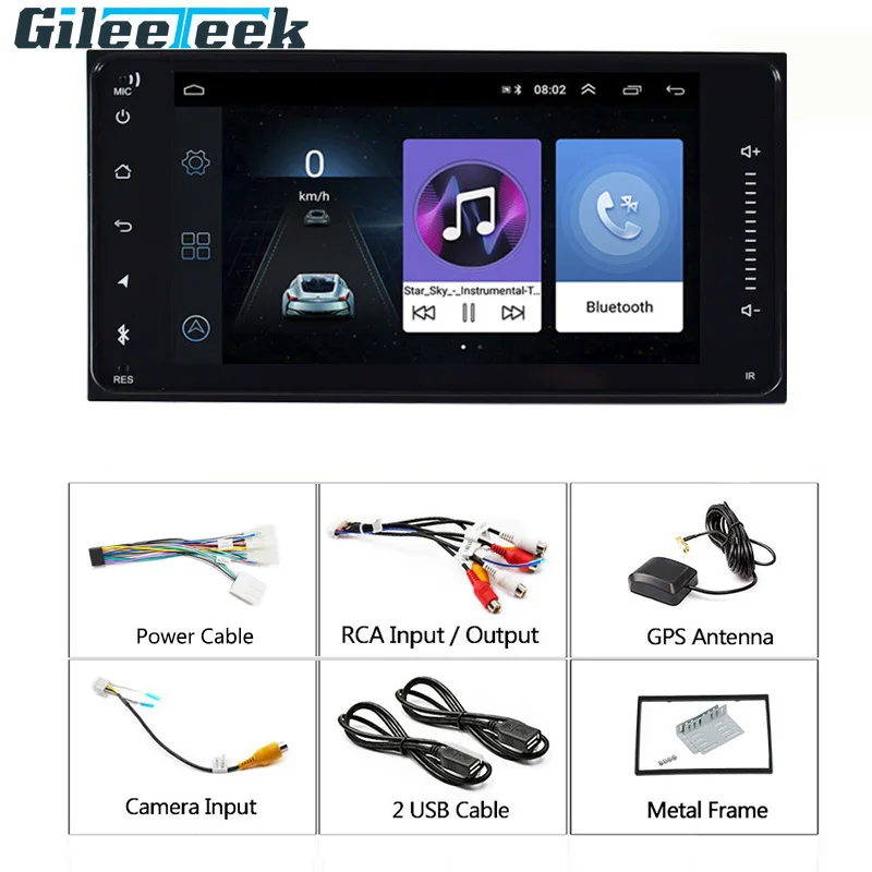 Универсальный GPS bluetooth плеер Автомобильный Реверсивный видео интегрированный