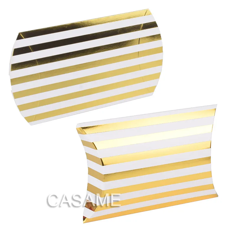 Спасибо merci Dot полосатая Золотая конфетная коробка подарочная подушка для
