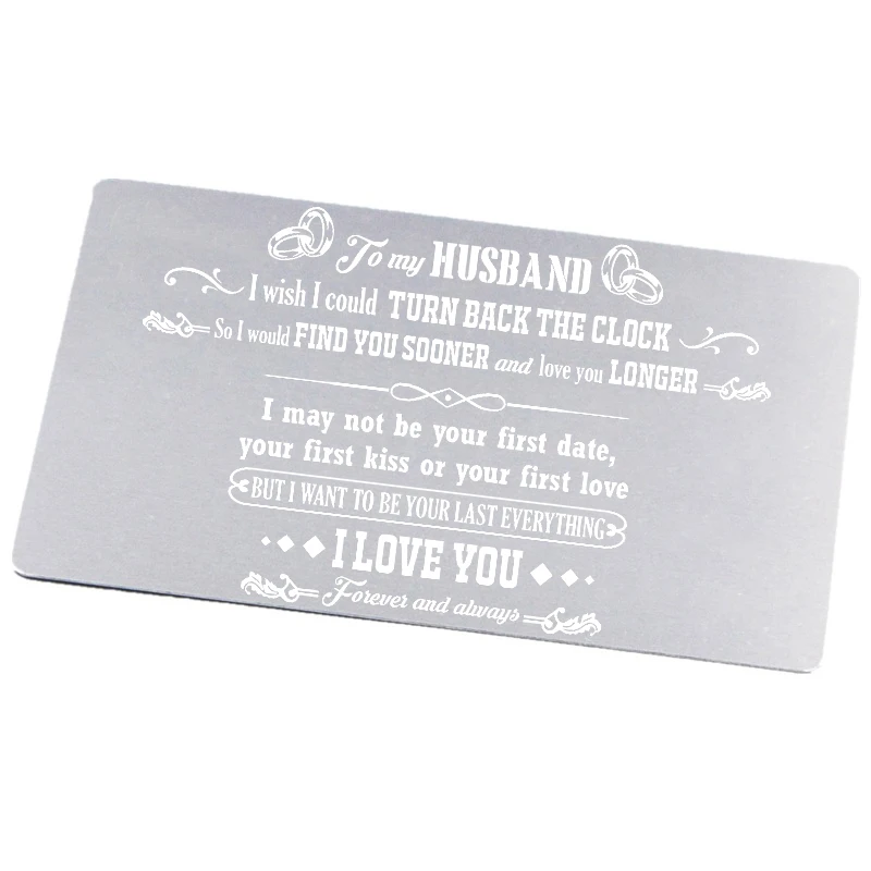 Персонализированный Металлический бумажник вставка для карт