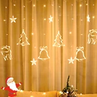 Рождественская светодиодная гирлянда-занавес, 2,5 м3,5 м, 220 В