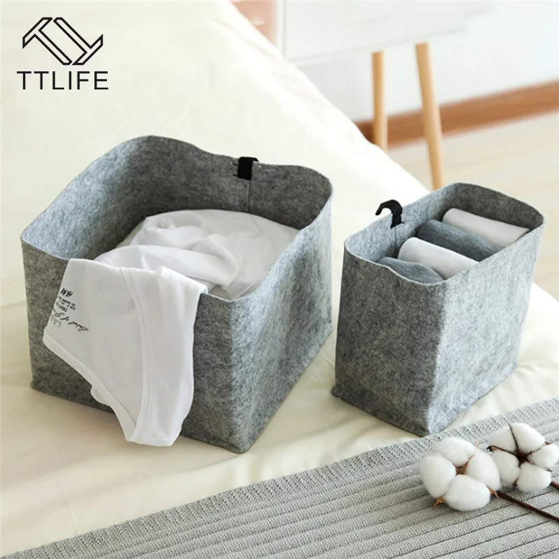 Складная корзина для хранения из войлочной ткани TTLIFE портативная белья детей