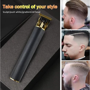 Профессиональные машинки для стрижки волос, Парикмахерская, Мужская Беспроводная Машинка для стрижки волос с лопастной головкой 0 мм, перезаряжаемая машинка для стрижки скульптур, машинка для бритья