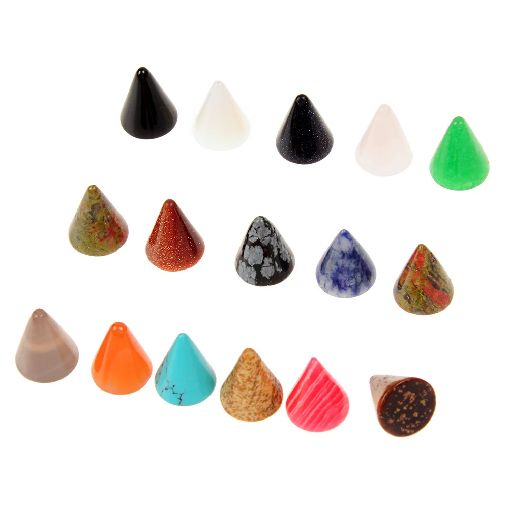 

10*14mm Non-Porous Cone Shape Yoga Healing Decoration Natural Stone Patch Jewelry Accessories