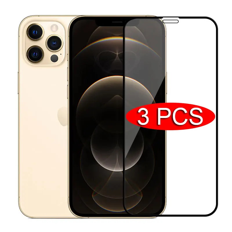 

3PCS Full Cover Protective Glass On For iPhone 13 12 11 7 8 Plus SE 2020 Screen Protector For iPhone X XR XS 11 12 Pro Max Glass