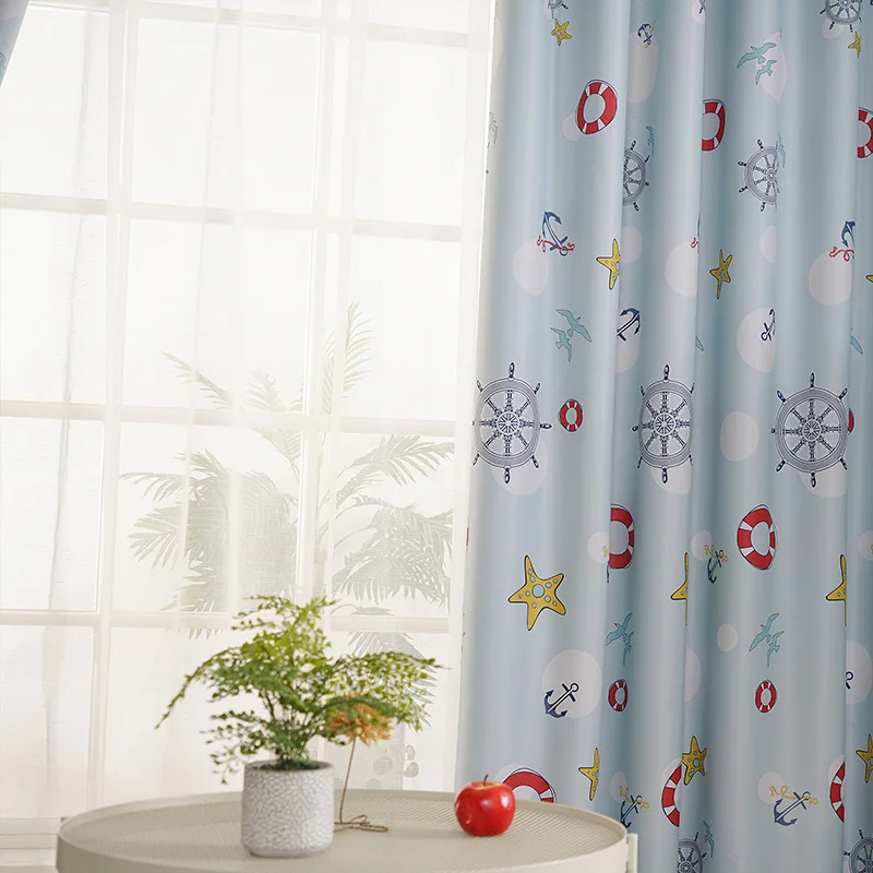 Современные детские занавески с пропеллерами для гостиной столовой спальни. -