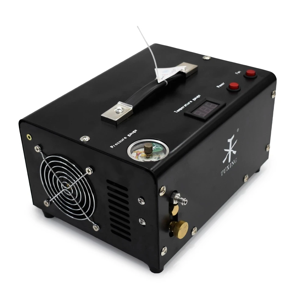 TUXING TXET061 300Bar 4500Psi Air Compressor 12V High Pressure Pump Mini Compressor Transformer for Air Bottle Diving Tank