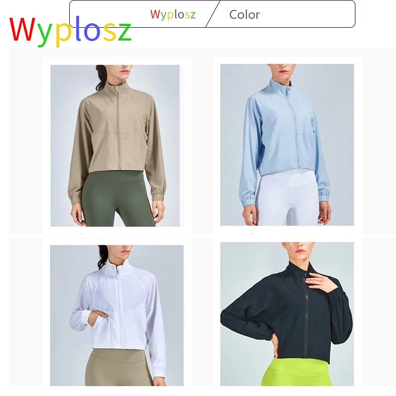 Wyplosz Yoga Jacket Sportswear Zipper Sports Top Activewear Women Fitness High-neck Workout Underwear Comfortable  Frivolous Big