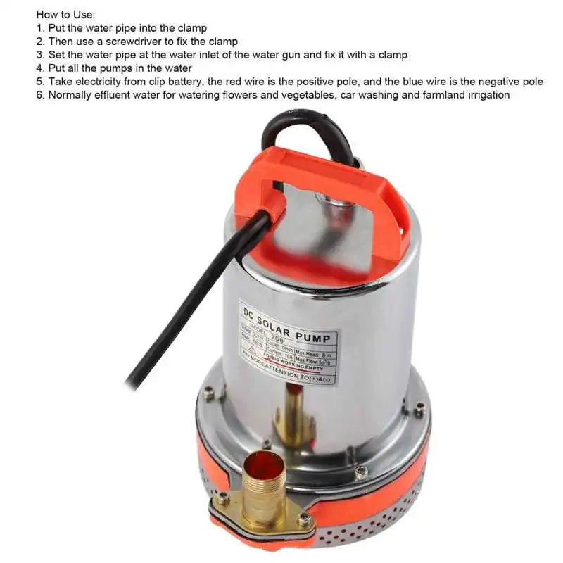 Погружной насос с небольшим аккумулятором устройство для очистки солнечного