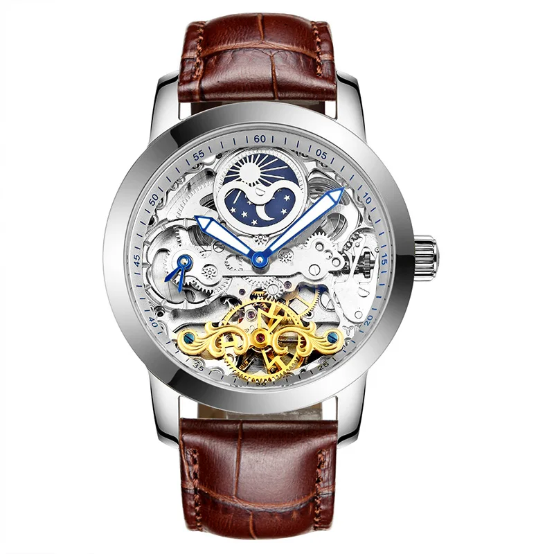 

2020 new automatic mechanical men watch tourbillon hollow luxury brand all steel Top man clock creative classic gift wristwatch