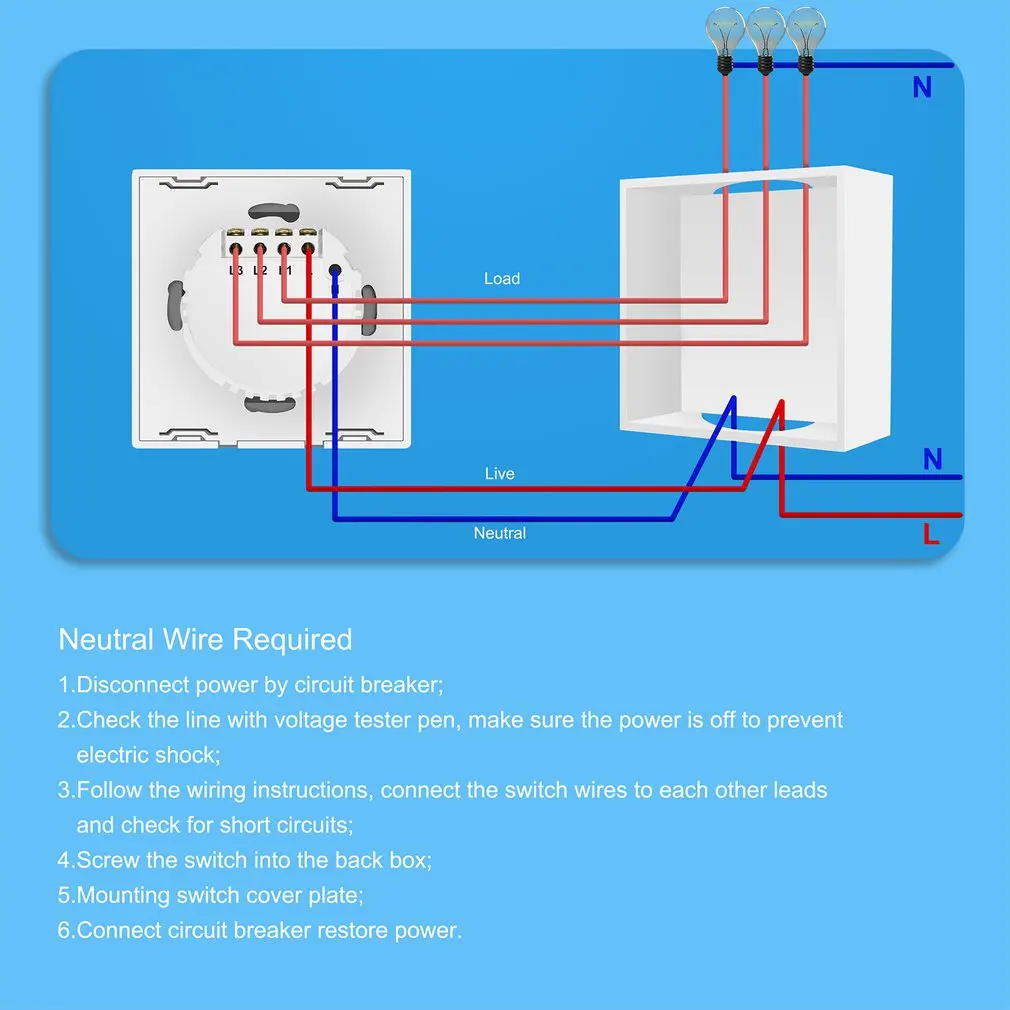 Настенный сенсорный выключатель для умного дома с поддержкой Wi-Fi | Обустройство