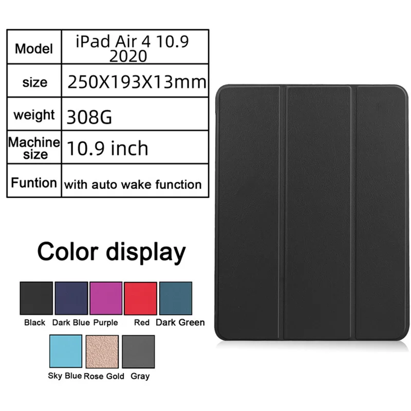 Ультратонкий кожаный чехол подставка для iPad Air 4 10 9 дюйма A2316 A2324 A2325 A2072|Чехлы