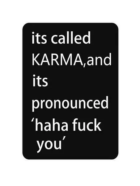 

Металлический знак настенный Карма F * ck you Забавный магазин для дома Оловянное искусство пещера Декор предупреждение