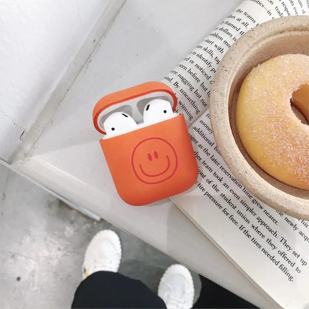 03 Чехол для наушников с милыми мультяшками чехол для Apple AirPods 1 2 Чехол Air Pods Матовый Жесткий ПК розовый протектор для пары аксессуары для кожи - Цвет: 03