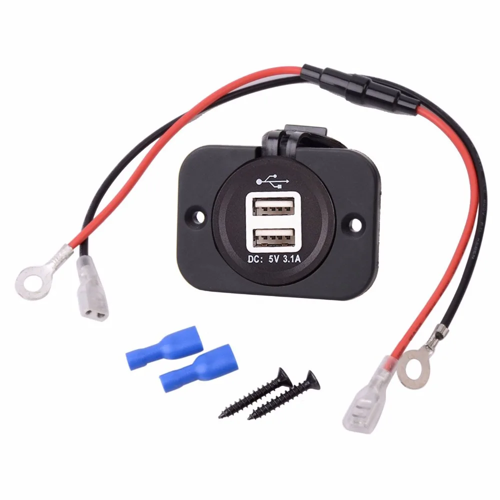 Автомобильное зарядное устройство автомобильное двойной USB высокоскоростное 12 24