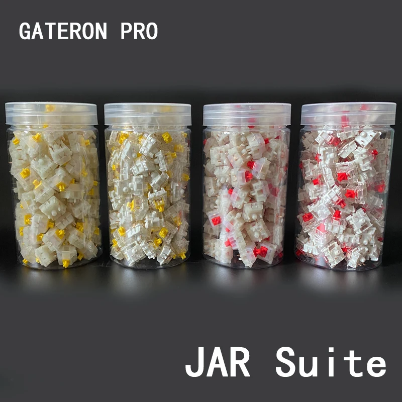 gateron Milk yellow pro mechanical keyboard switch Pro red switch game office keyboardFactory lubrication 3pin5pin jar packaging