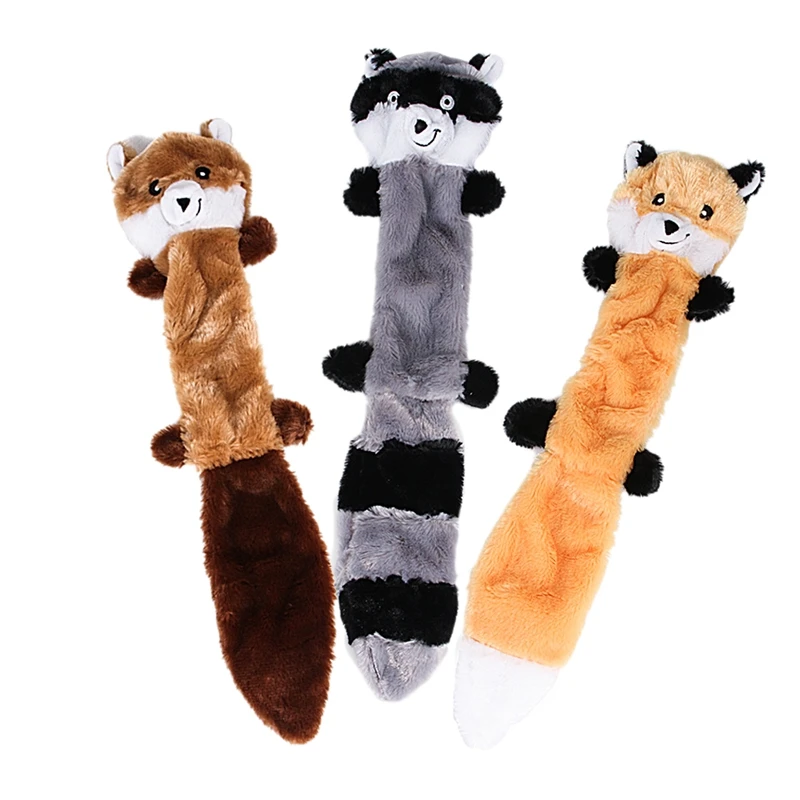 

Practical 3Pcs Pet Dog Toys Chew Squeaker Animals Pet Toys Plush Puppy Honking Squirrel for Dogs Cat Chew Squeak Toy Dog Supplie