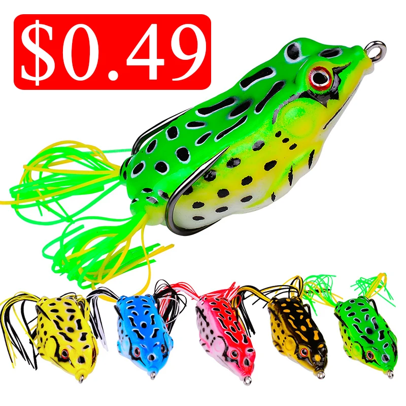 Рыболовные приманки Мягкая приманка хвост силикагель 3D глаза гром лягушка